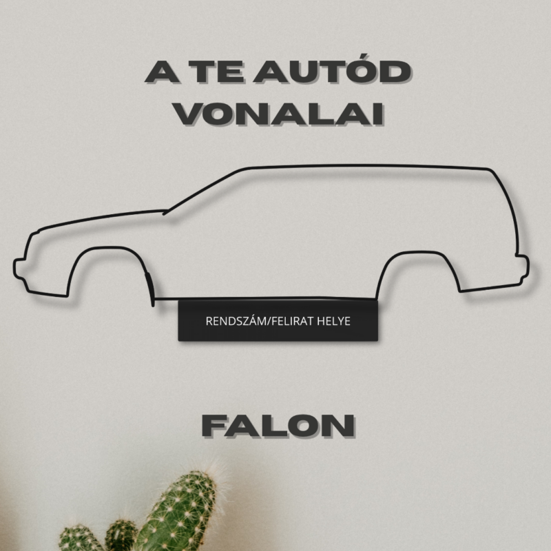 Fali konzol egyéni felirattal vagy rendszámmal