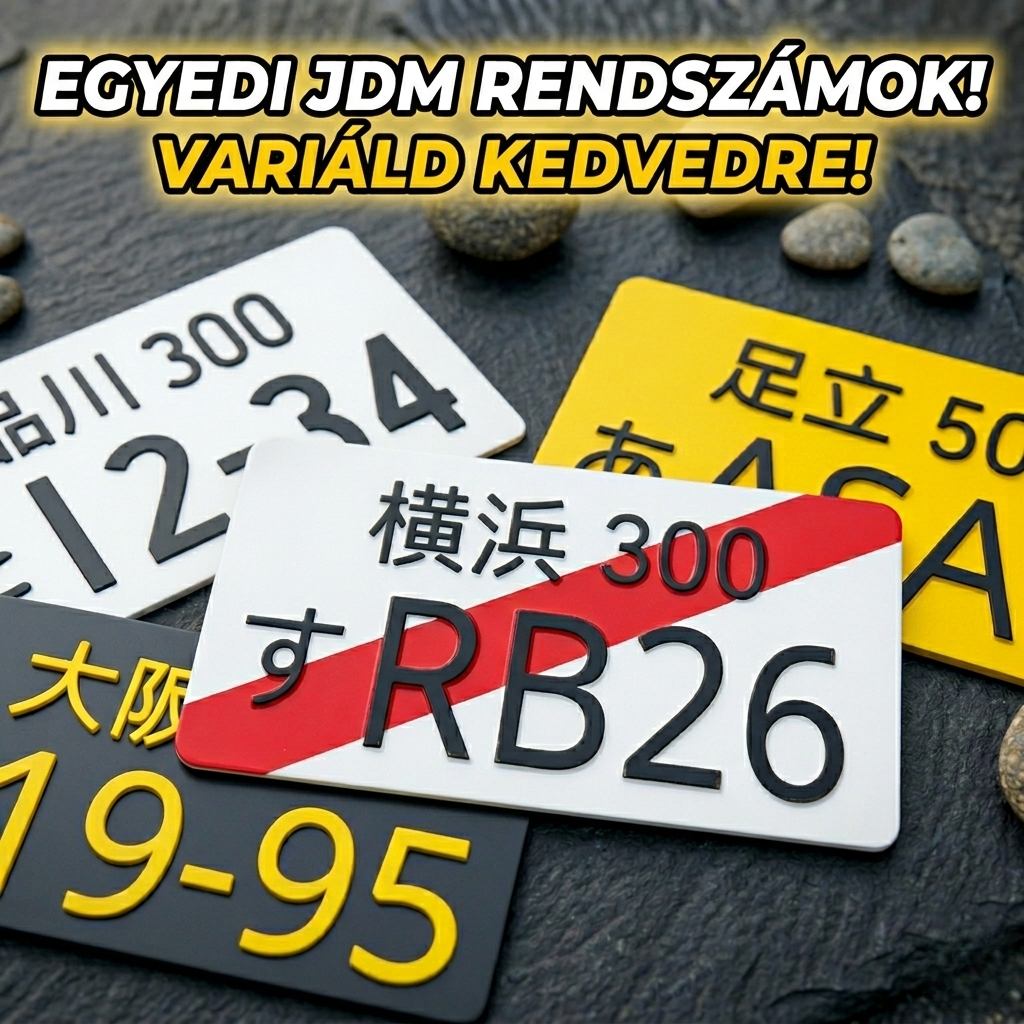 JDM stílusú rendszámtábla
